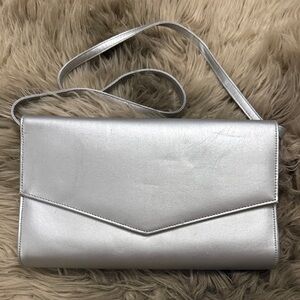 Silver Envelope Clutch